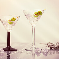 Buy canvas prints of Close Up Of Martini Cocktails by Amanda Elwell
