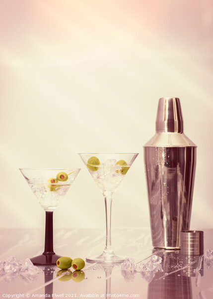 Chilled Martinis Picture Board by Amanda Elwell