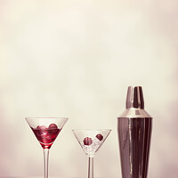 Buy canvas prints of Cocktails At The Bar by Amanda Elwell