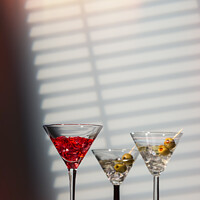 Buy canvas prints of Cocktails On Tray by Amanda Elwell