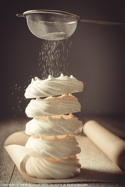 Meringue Nests With Sugar Picture Board by Amanda Elwell