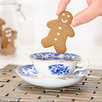 Buy canvas prints of Gingerbread About To Be Dipped Part 1 by Amanda Elwell