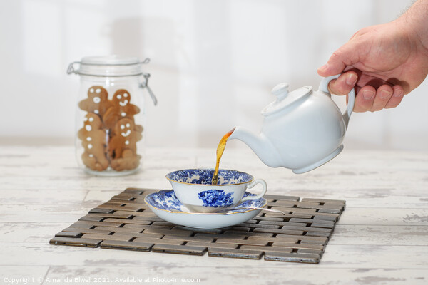 Pouring A Cup Of Tea Picture Board by Amanda Elwell