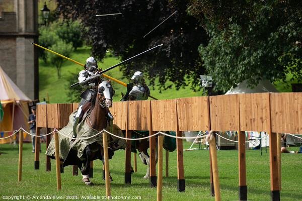 Medieval Jousting At Lincoln Castle Picture Board by Amanda Elwell