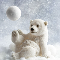 Buy canvas prints of Polar Bear Decoration by Amanda Elwell