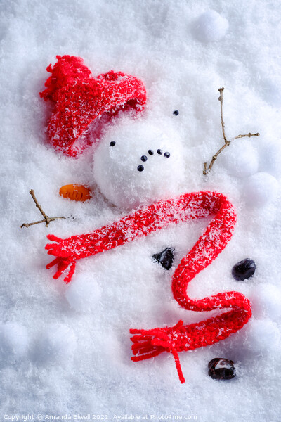 Melted Snowman Picture Board by Amanda Elwell