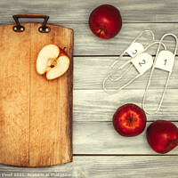 Buy canvas prints of Apples & Chopping Board by Amanda Elwell