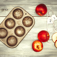 Buy canvas prints of Apples And Baking Tin by Amanda Elwell