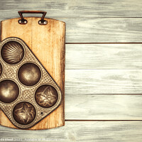 Buy canvas prints of Baking Tin & Board by Amanda Elwell