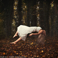 Buy canvas prints of Levitating Woman With Blond Hair by Amanda Elwell