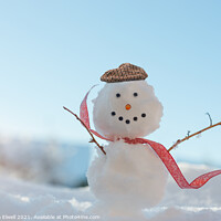 Buy canvas prints of Happy Smiling Snowman  by Amanda Elwell