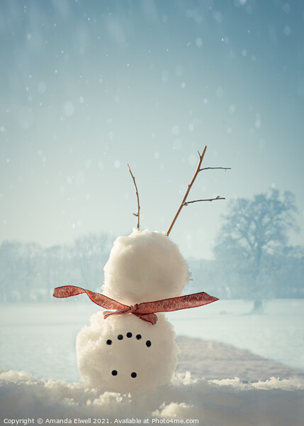 Upside Down Snowman Picture Board by Amanda Elwell