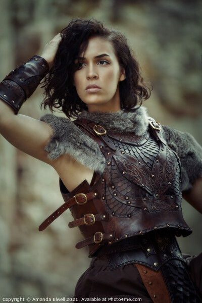 Portrait Of A Warrior Princess Picture Board by Amanda Elwell