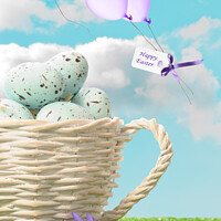 Buy canvas prints of Happy Easter by Amanda Elwell