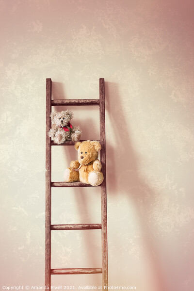Two Little Teddy Bears Picture Board by Amanda Elwell