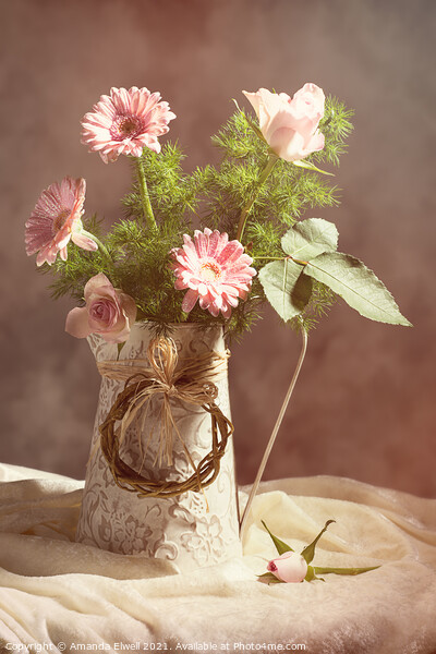 Spring Flower Arrangement  Picture Board by Amanda Elwell
