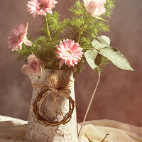 Buy canvas prints of Spring Flower Arrangement  by Amanda Elwell
