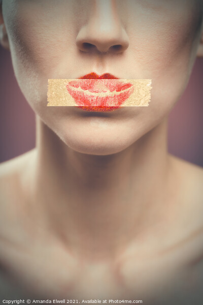 Tape Over Lips Picture Board by Amanda Elwell