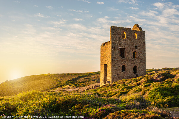 Tin Mine At St. Agnes, Cornwall, England Picture Board by Amanda Elwell