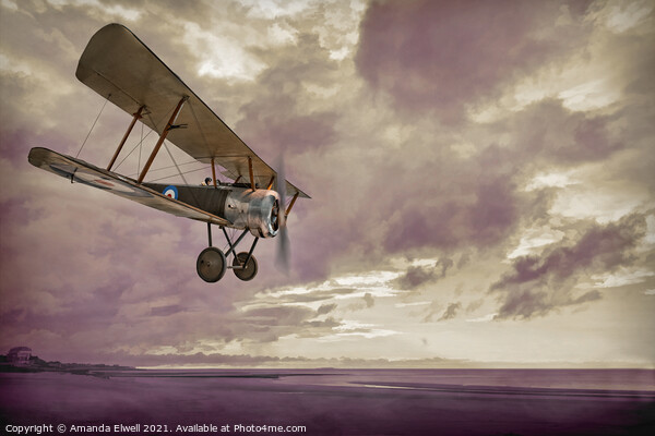 Sopwith Pup Biplane Picture Board by Amanda Elwell