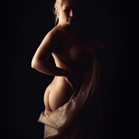 Buy canvas prints of Art Nude Female Form by Amanda Elwell