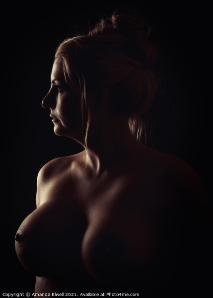 Art Nude Portrait Picture Board by Amanda Elwell