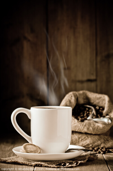 Steaming Coffee Picture Board by Amanda Elwell