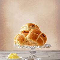 Buy canvas prints of Hot Cross Buns With Butter by Amanda Elwell