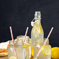 Buy canvas prints of Homemade Lemon Drinks by Amanda Elwell