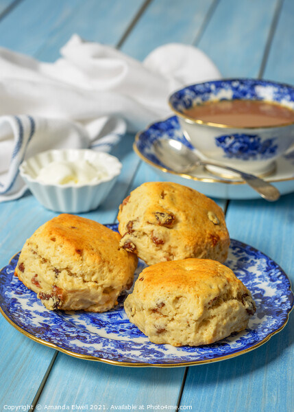 Plate Of Scones Picture Board by Amanda Elwell