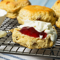 Buy canvas prints of Close Up Of Scones by Amanda Elwell