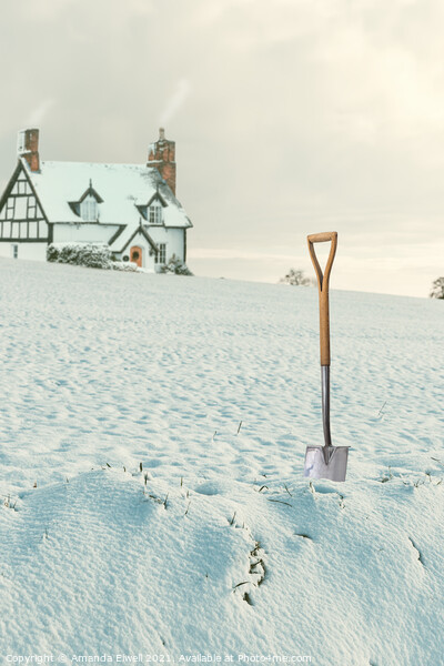 Digging Out Snow Picture Board by Amanda Elwell
