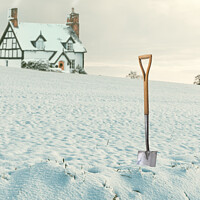 Buy canvas prints of Digging Out Snow by Amanda Elwell