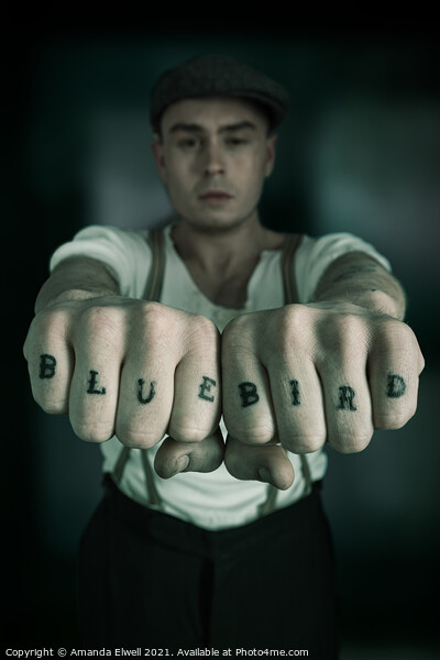 Blue Bird Peaky Blinder Picture Board by Amanda Elwell
