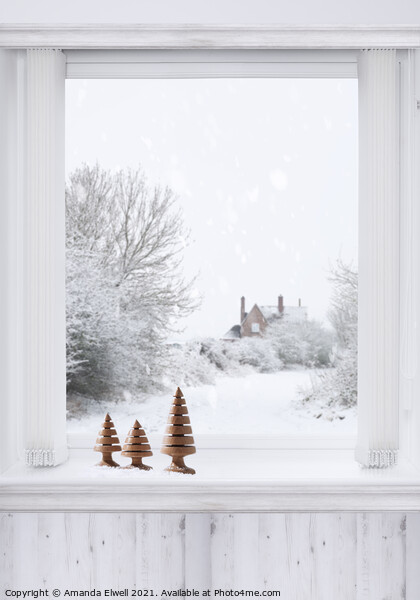 Winter Window Picture Board by Amanda Elwell