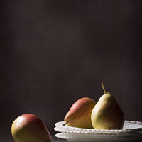 Buy canvas prints of Three Pears Still Life by Amanda Elwell