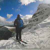 Buy canvas prints of Winter Ski on Brecon Beacons by Roy Griffiths