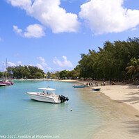 Buy canvas prints of Grand Bay beach Mauritius by Gerard Peka