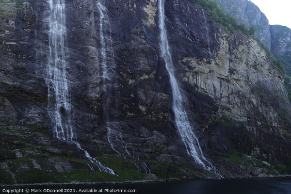 Norway Fjord waterfall Picture Board by Mark ODonnell