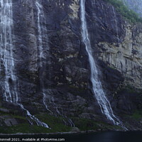 Buy canvas prints of Norway Fjord waterfall by Mark ODonnell