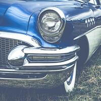 Buy canvas prints of AMERICAN BUICK BLUE 1960S CAR by Peter Greenway