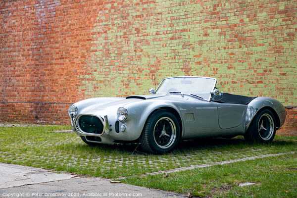CLASSIC COBRA SPORTS CAR SILVER Picture Board by Peter Greenway