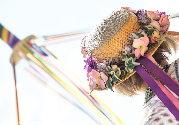 Celebrations Flower Hat and Maypole Picture Board by Peter Greenway