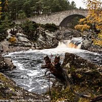Buy canvas prints of Little Garve Bridge and River, The Scottish Highla by Peter Greenway