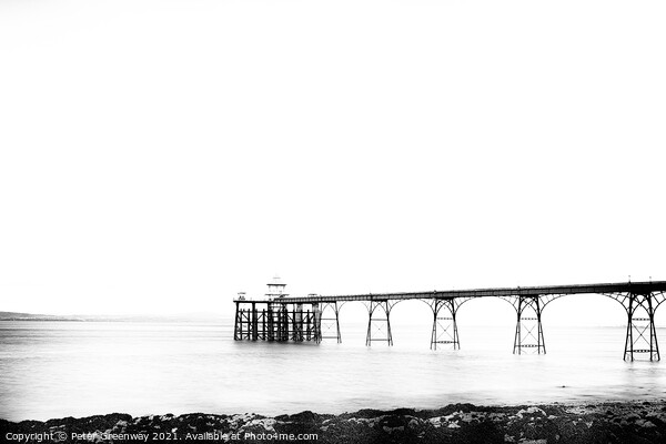 The Victorian Pier In Clevedon In Long Exposure Picture Board by Peter Greenway
