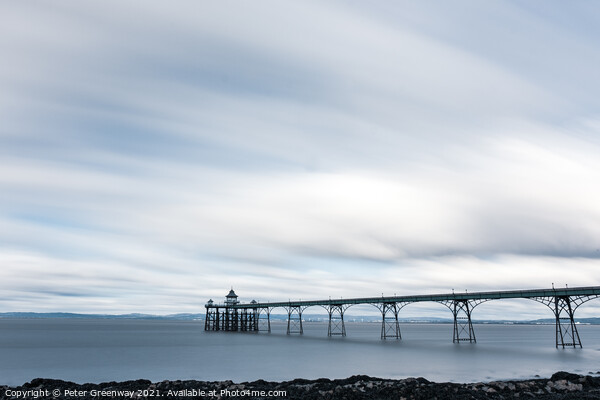 The Victorian Pier In Clevedon In Long Exposure Picture Board by Peter Greenway