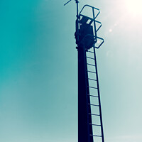 Buy canvas prints of Harbour Signalling Mast At Torquay Marina by Peter Greenway