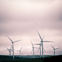 Buy canvas prints of Wind Turbines In The Scottish Highlands  by Peter Greenway
