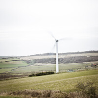 Buy canvas prints of Wind Turbine In County Antrim, Ireland by Peter Greenway