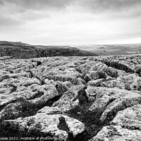 Buy canvas prints of The Limestone Pavement On Top Of Malham Cove, York by Peter Greenway